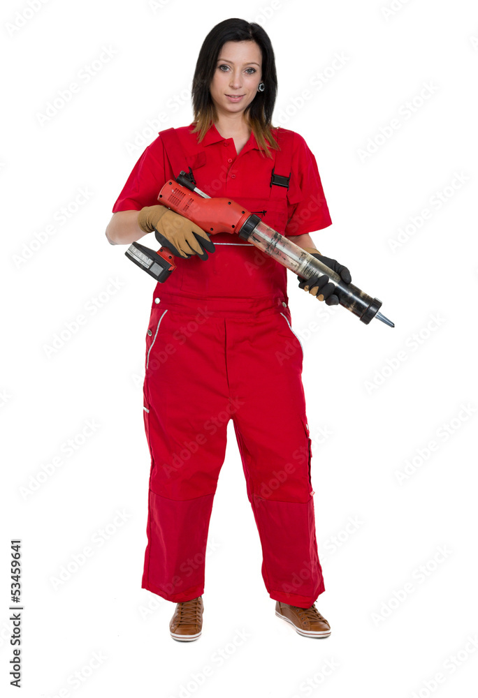 Glasser with application gun for replacing windscreens Glasser with application gun for replacing windscreens