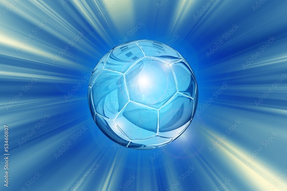 Fototapeta premium Crystal Soccer Ball Background