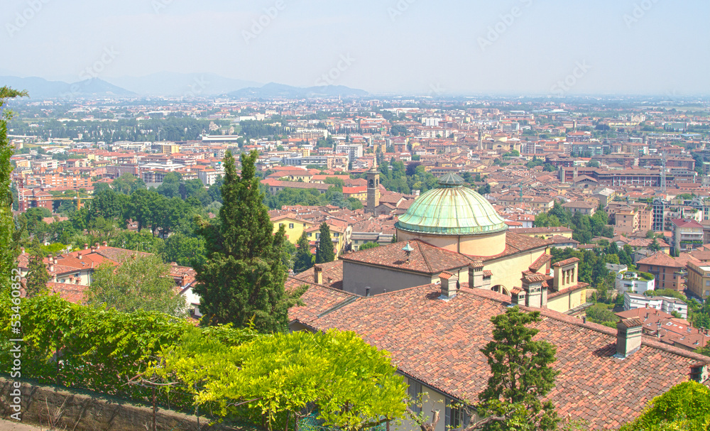 Bergamo,panorama dalla città alta