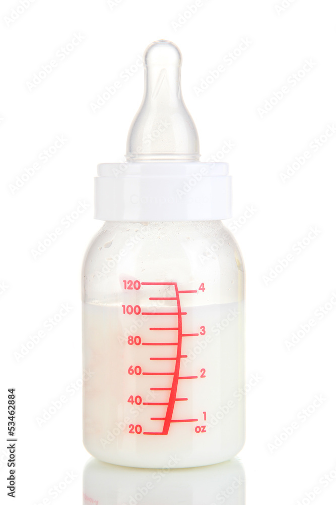 Bottle for milk formula isolated on white Bottle for milk formula isolated on white