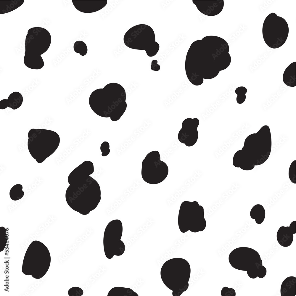 Vector black and white spotted fur of the dalmatian Vector black and white spotted fur of the dalmatian
