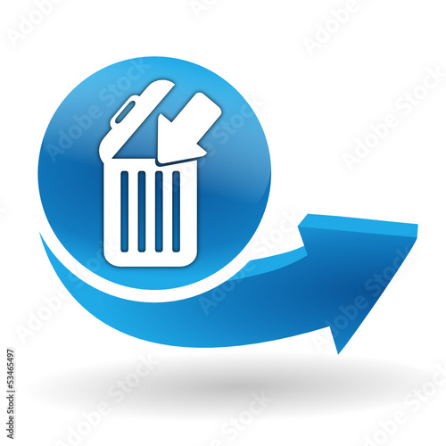 supprimer sur bouton web bleu
