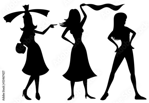 Woman silhouettes.