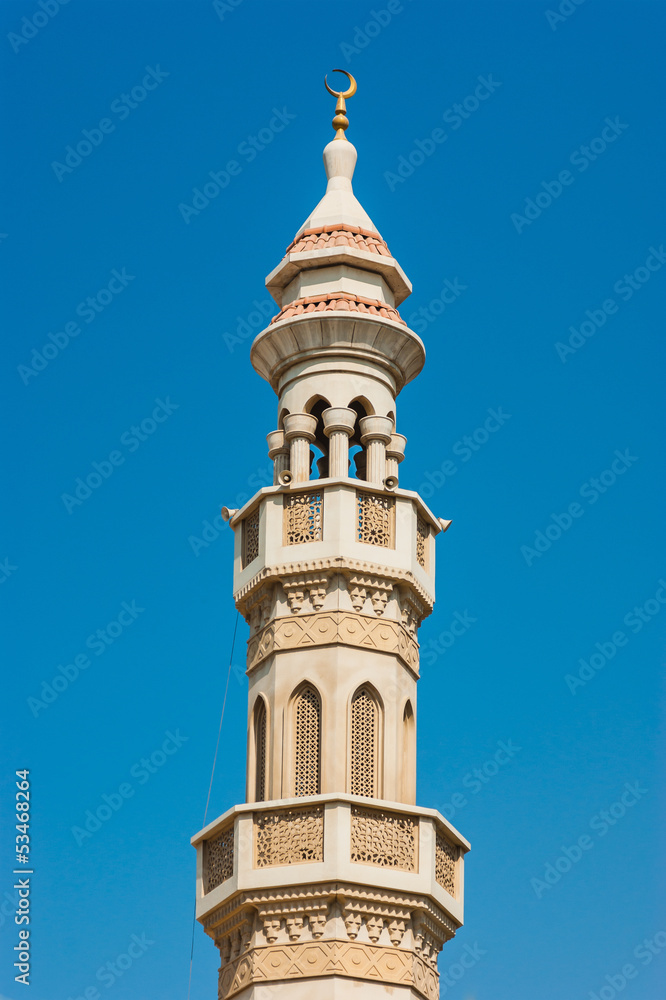 The minaret of a mosque