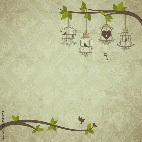 Retro background of scrapbooking theme. Vector illustration