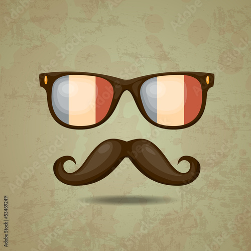 French Hipster. Vector illustration