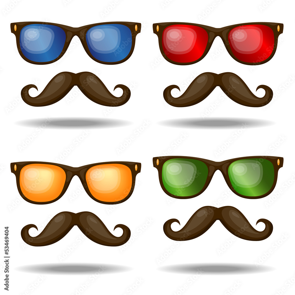 Set of sunglasses. Vector illustration Set of sunglasses. Vector illustration