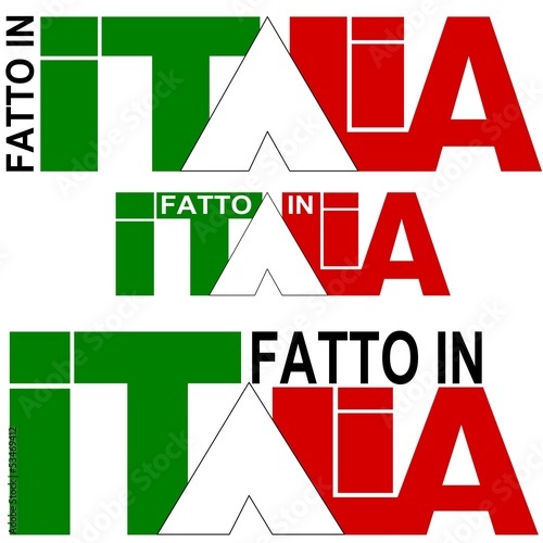 MARCHIO LOGO FATTO IN ITALIA photo