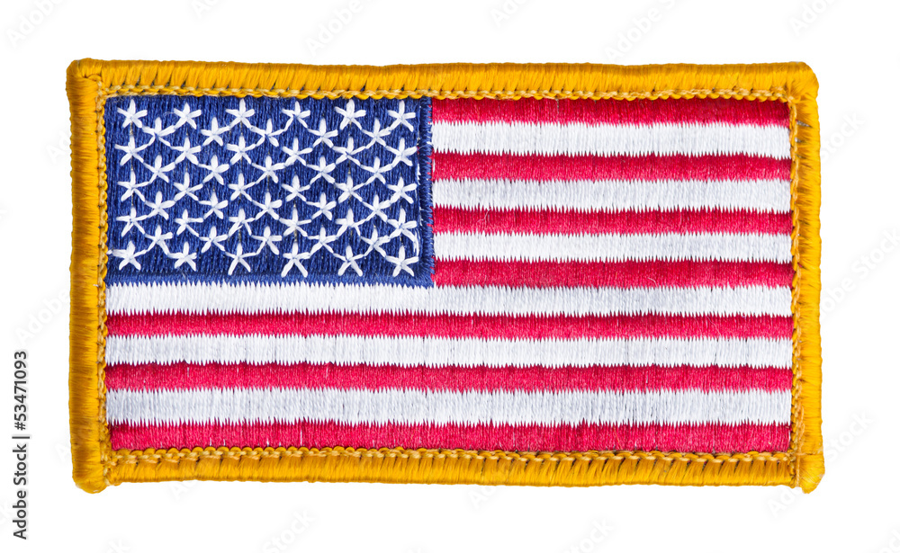 Naklejka premium American flag patch isolated