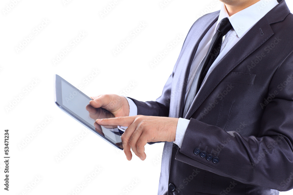 Businessman with the tablet. Businessman with the tablet.