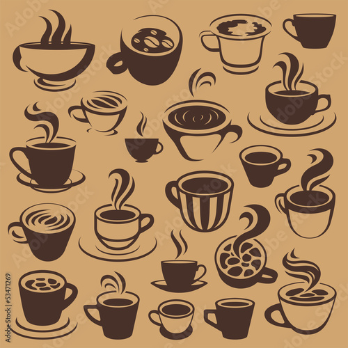 coffee elements or logos