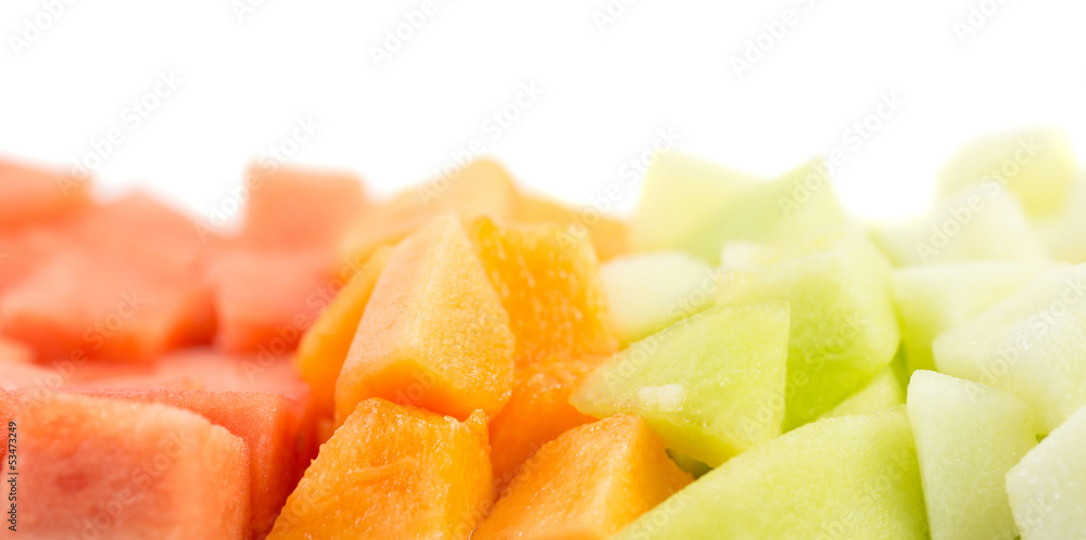 Cube Sized Melons And Honeydew Cube Sized Melons And Honeydew