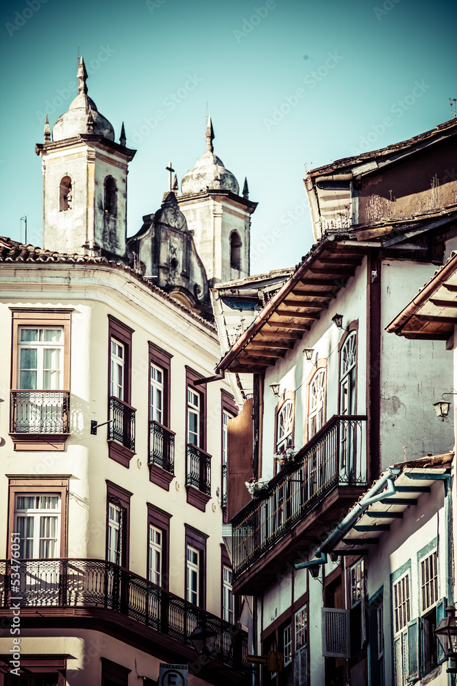 Fototapeta premium View of city Ouro Preto in Minas Gerais Brazil