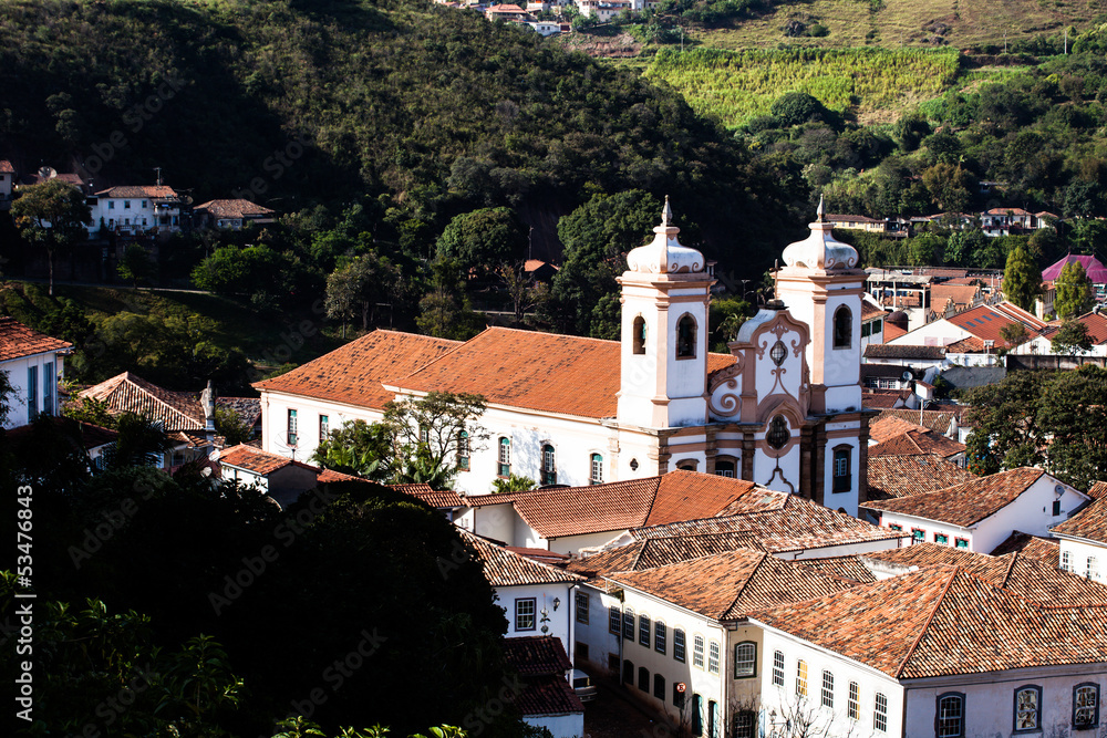 Obraz premium View of city Ouro Preto in Minas Gerais Brazil