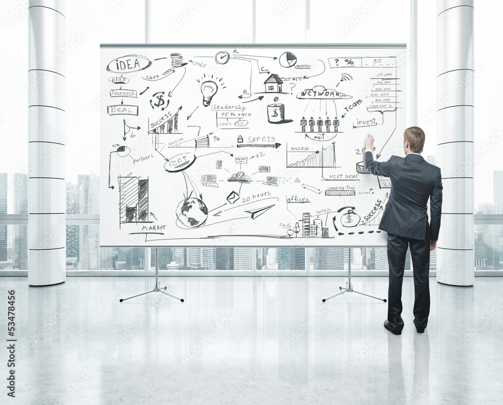 man drawing on white poster man drawing on white poster