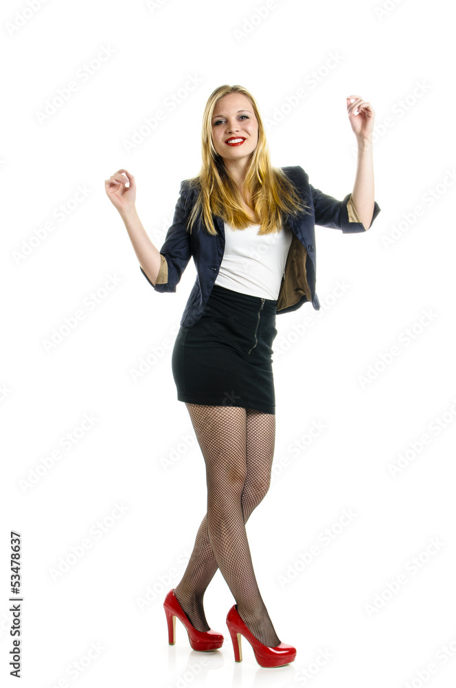 Obraz premium Blonde Girl dancing