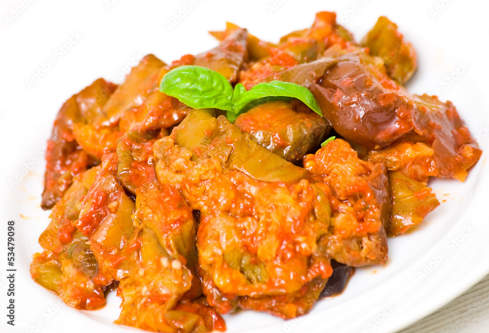 roasted eggplant with tomatoes and celery roasted eggplant with tomatoes and celery