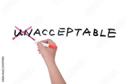 Unacceptable to acceptable concept