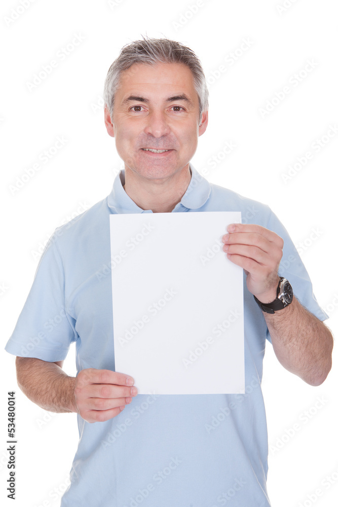 Man Holding Blank Paper Man Holding Blank Paper