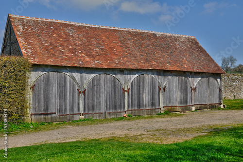 renaissance castle of Carrouges farm in Normandie