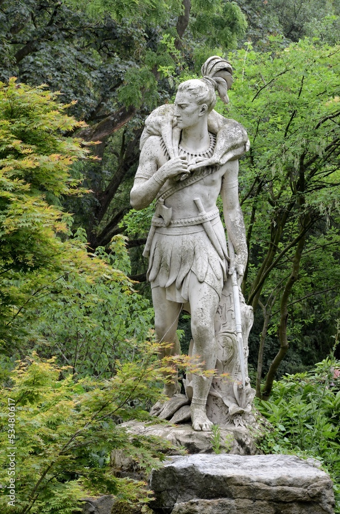 Statue of a native of America