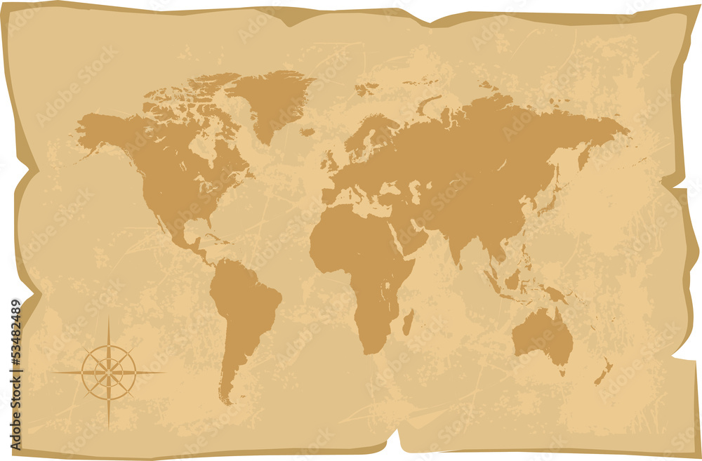 world map old style