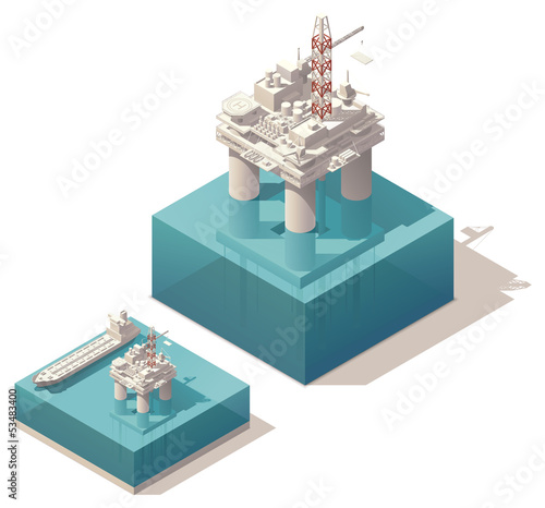 Isometric oil platform