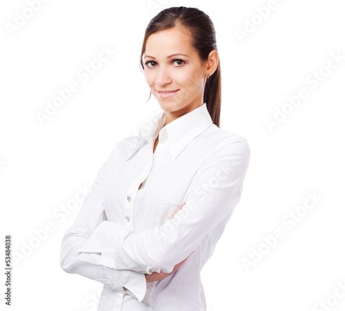 Lovely woman in white shirt