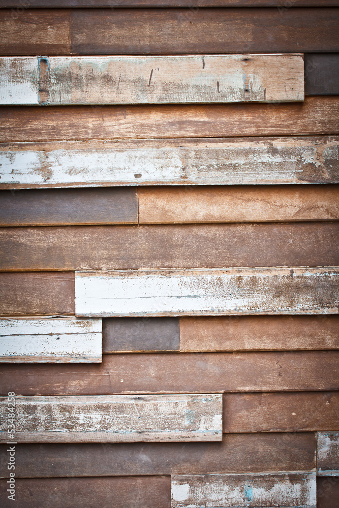 Naklejka premium Old wooden wall background