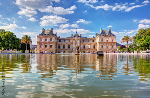 The Luxembourg Palace in The Jardin du Luxembourg, Paris, France photo