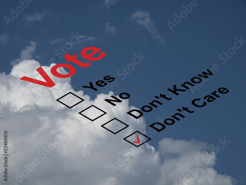 Ballot paper with the don’t care box ticked