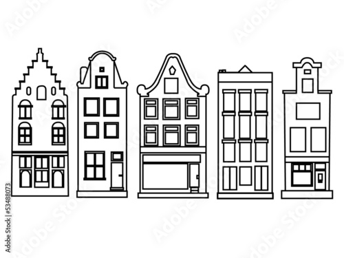 Photography Dutch old canal houses