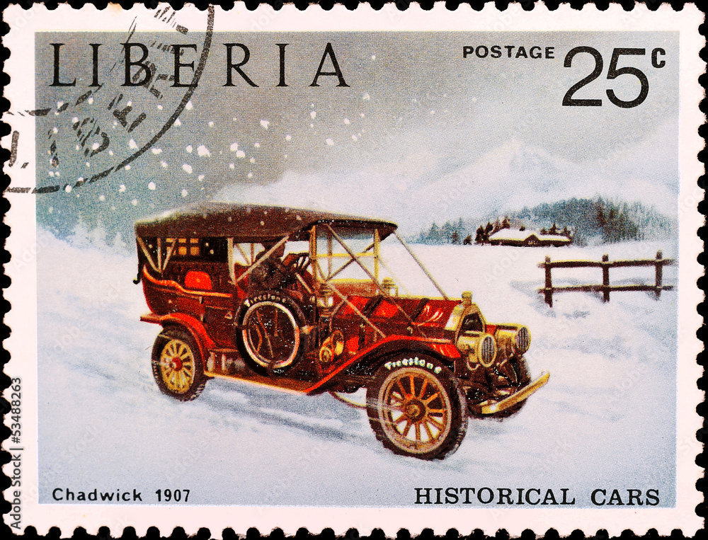 LIBERIA - CIRCA 1982: Canceled postage stamp depicting  Chadwick