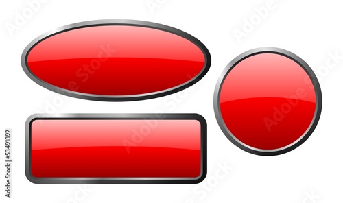 red glass buttons