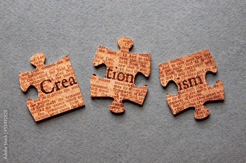 Konstfotografi Creationism Jigsaw Mismatched