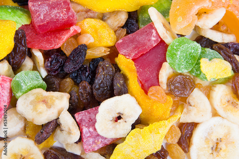 tasty sweet mix dried fruits colorful background tasty sweet mix dried fruits colorful background