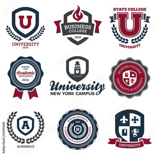 Fototapete University and college crests