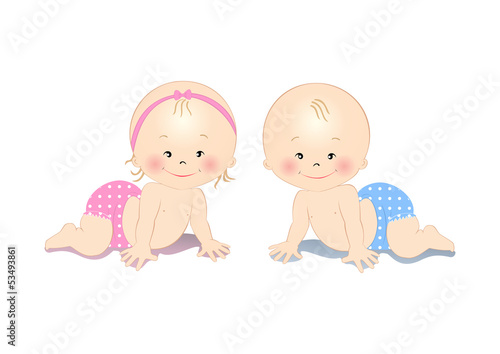 Little boy and girl.