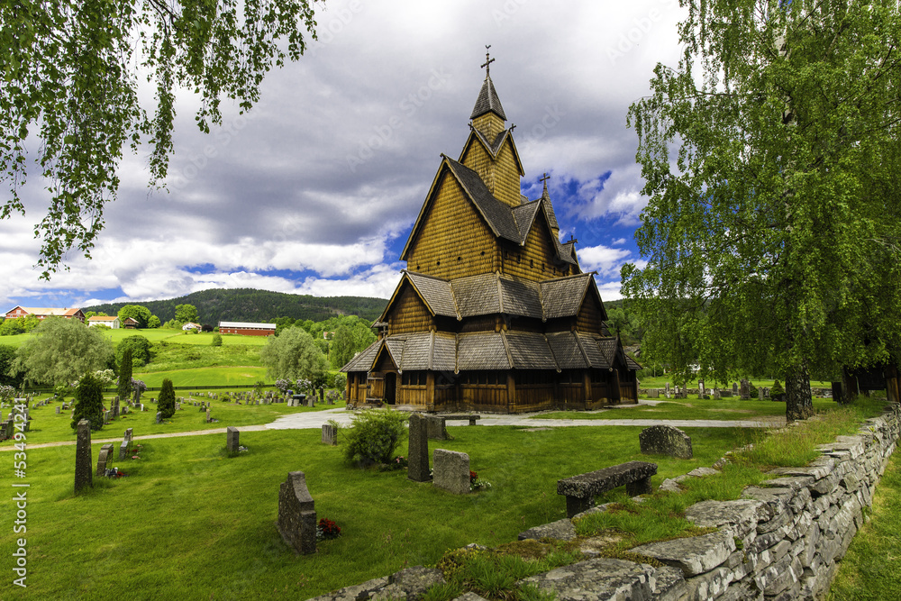 Heddal Stave Church and his Wall