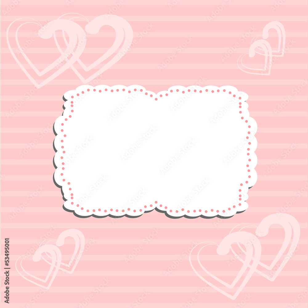Romantic pattern with frame