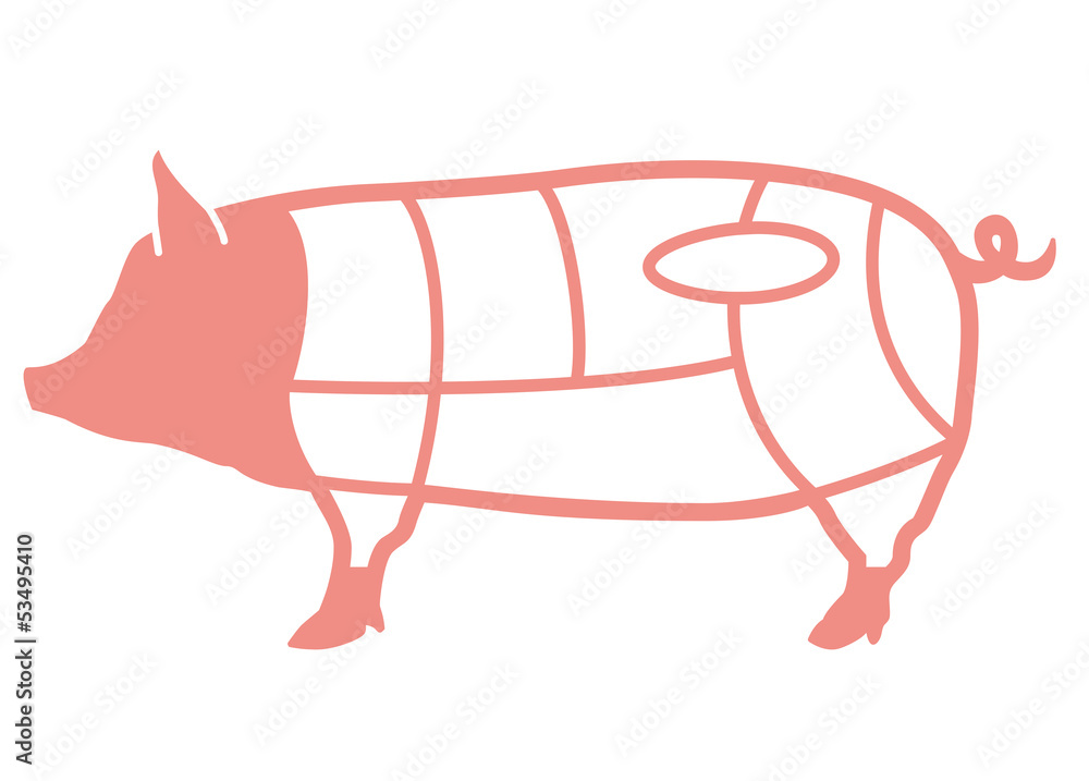 豚肉の部位 Stock Illustration Adobe Stock