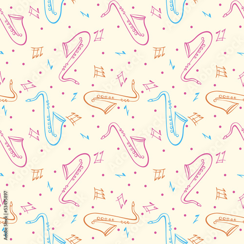 Music seamless pattern