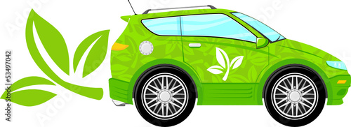 ecological car vector