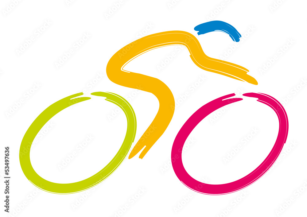 Fototapeta premium Cycliste_Logo