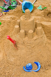 sand castle and toys