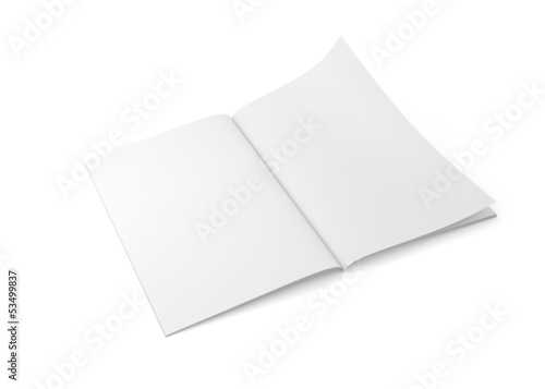 Zeitschrift dünn Doppelseite liegend Seite blättern nah