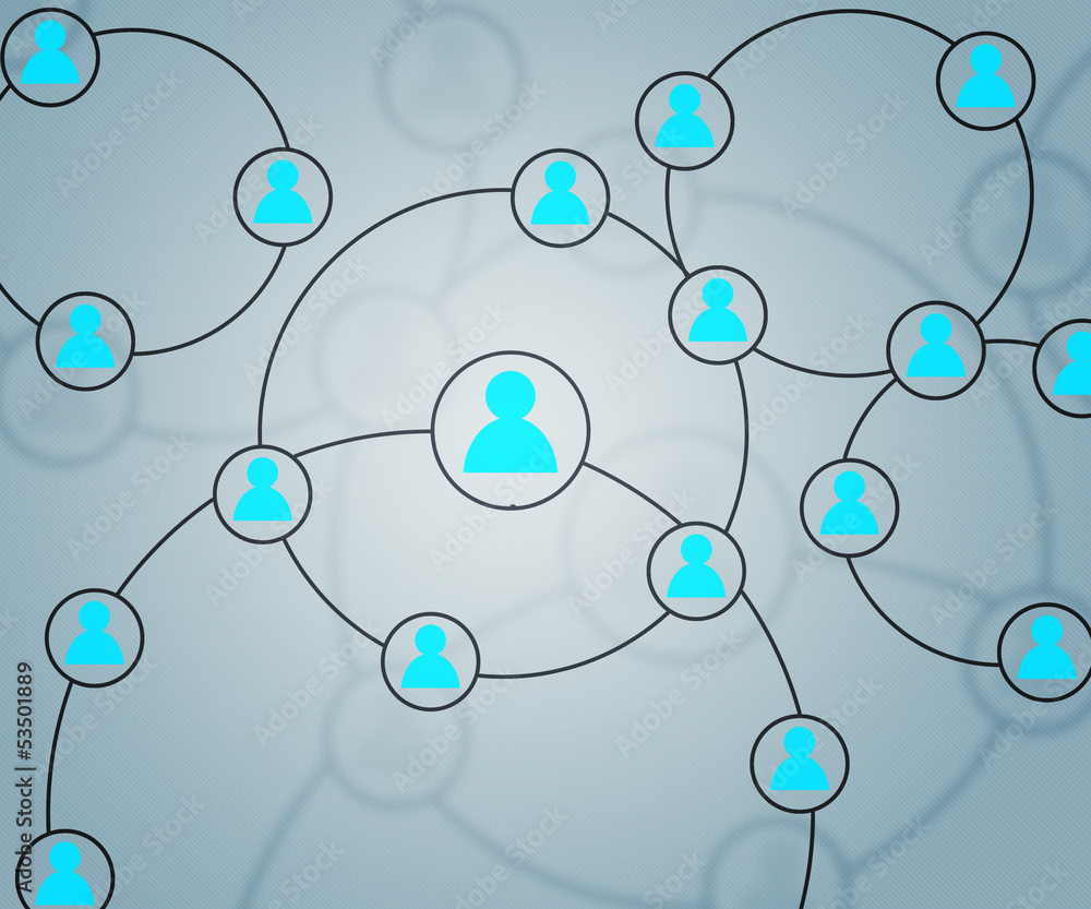 Blue Social Circles Network Backdrop Image Blue Social Circles Network Backdrop Image