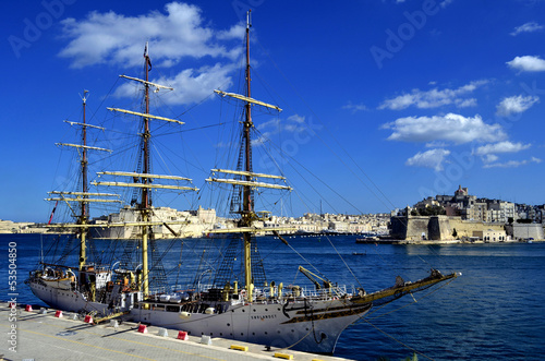 Sailing boat in Valleta,Malta 