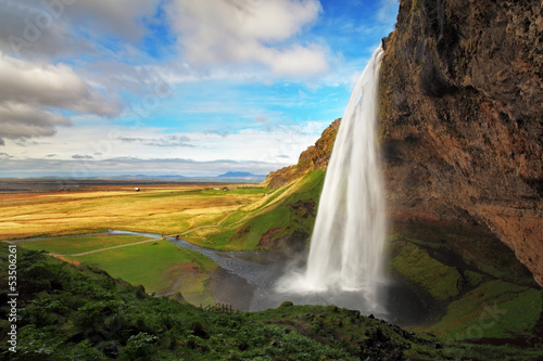 Waterfall in Iceland - Seljalandsfoss