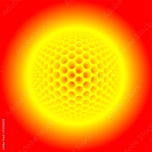 abstract hot solar sun shape